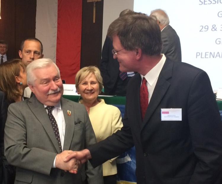 Meeting with President Lech Walesa